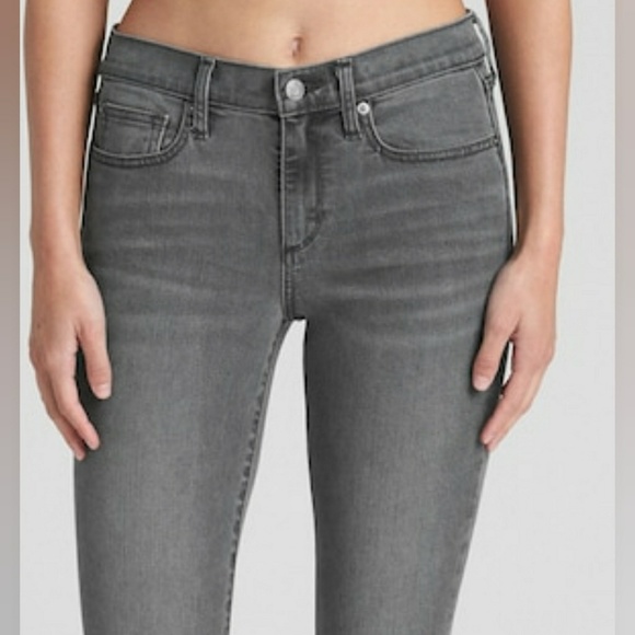 "G" gap midrise true skinny grey stretch ankle - Picture 4 of 7